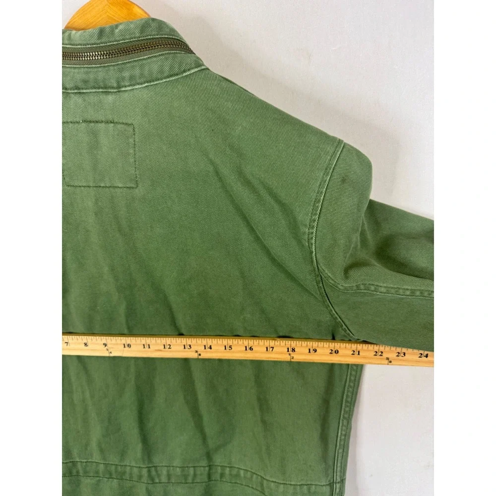 Levis Mens Olive Green Cotton Twill Field Jacket Military Utility Coat Size M